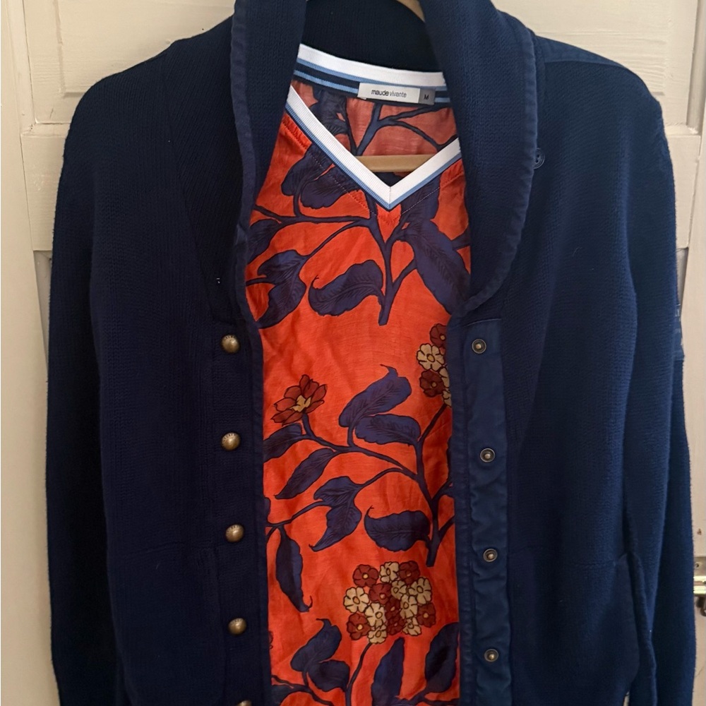Lauren Ralph Lauren Dark Blue Cardigan- Vintage - Picture 6 of 9